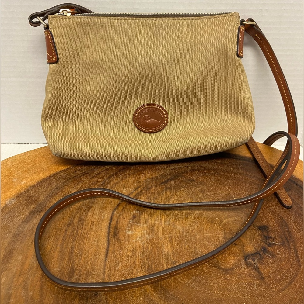 Dooney & Bourke Tan Canvas Crossbody Bag - image 1